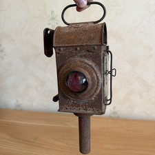 Antique Railway Carriage Signal Candle Lamp Coaching For Restoration Vintage