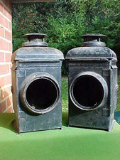 2 x VINTAGE ADLAKE RAILWAY LAMPS LANTERNS LIGHTS SHELLS BODIES
