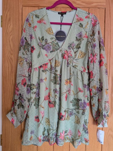 Pretty floral green - , chiffon