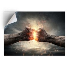 1 x Vinyl Sticker A5 - Fire Fist Bump Warrior Assault Course  #16147