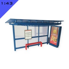 1x 3D printed BUS STOP SHELTER