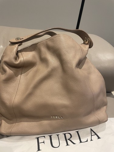 Furla leather cream taupe - furla, cream/taupe