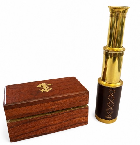 Nautical spyglass telescope - nautical,