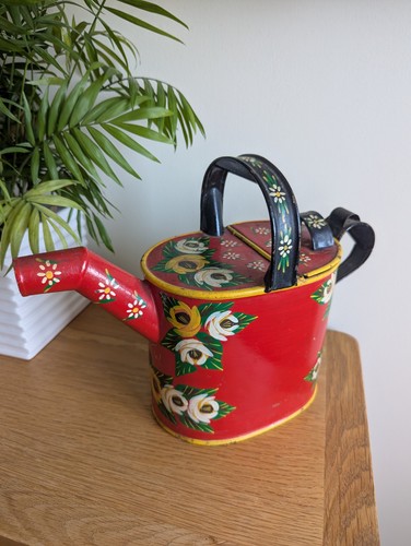 Vtg hand painted red barge - vtg,