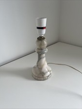 Vintage Beige Marble Lamp Stand 10” Tall