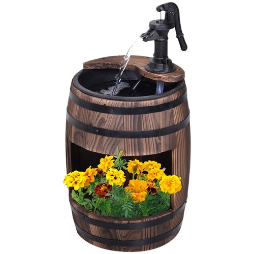 Garden barrel water - garden, fountain