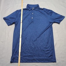 FootJoy Flower Camo Polo Mens Small Blue Golf Shirt Performance Athletic Wear S