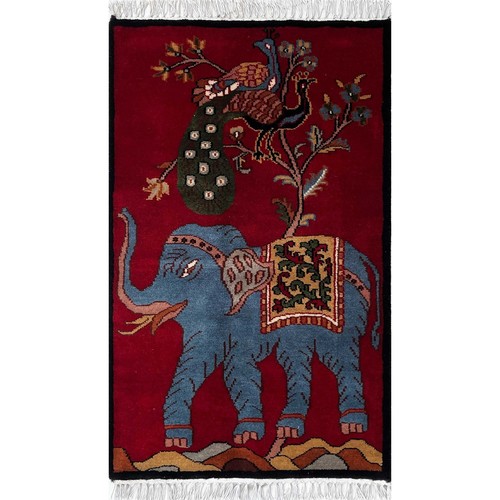 2x3 hand knotted woolen rug - hand,