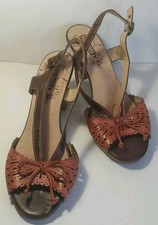 PIKOLINOS SIZE 7.5 BROWN RUSSET SLINGBACKS.  G0610302527A