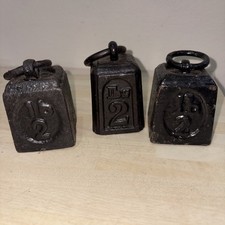 Vintage  Cast Iron 2lb  Ring Weights x3