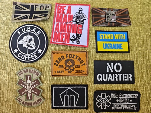 Military morale patches - 10,