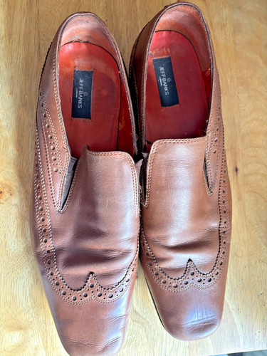 Mens jeff banks tan - banks, leather