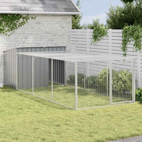 Dog house with run anthracite - dog,