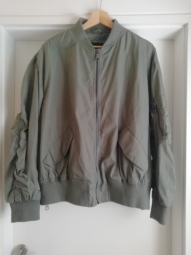 Zara men green bomber jacket - green,
