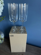 LSA Gio Champagne Flutes Clear