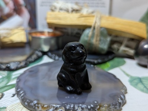 Beautiful black obsidian - black,