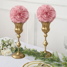 2 MAUVE 7" Silk Roses Flowers