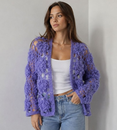 Handmade lavender mohair
