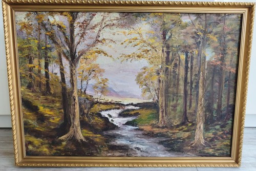 Autumn stream landscape - autumn, on