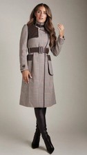 Lydia Millen X Karen Millen NWOT Check Belted Coat Petite 16 RRP £445