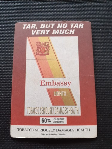 Embassy cigarettes beer mat - beer,