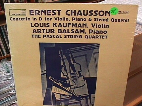 Chausson concerto d - concerto, in
