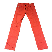 Diesel Mens Jeans Slim Tapered Fit Red Denim Button Fly Darron W30 L34