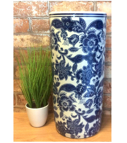 Blue and white flowers ceramic - flowers,