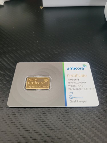 Gold bullion bar 2 5g - bar, 2.5g