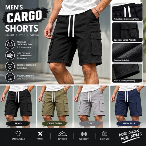 Mens cargo shorts - shorts, combat