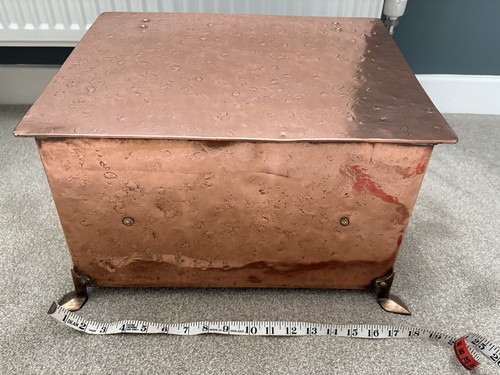 Vintage copper coal box - vintage,