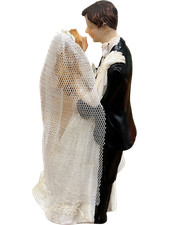 Romantic Bride and Groom Wedding Cake Topper Decorative Figurine