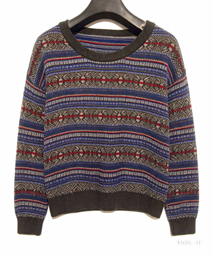 Charcoal men fair isle crew - fair,