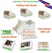 White Folding Cake Boxes