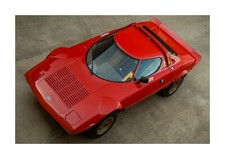 Lancia Stratos HF1 A4 reproduction 260gsm card car poster Choice of frame