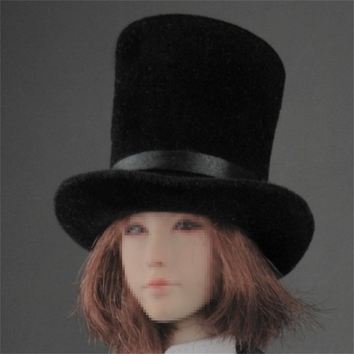 Scale black top hat - 1/6,