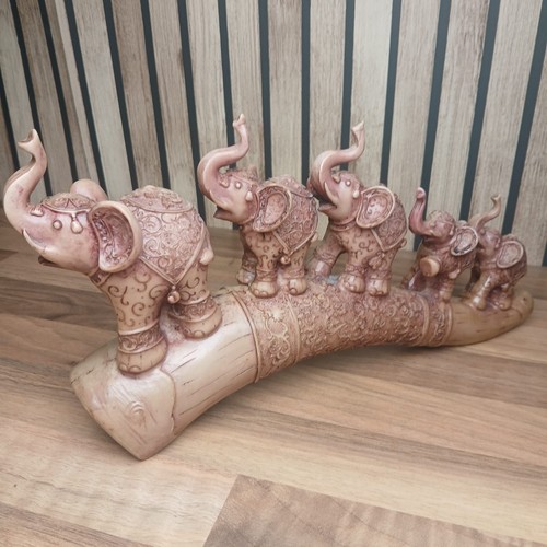 Carved effect elephant - carved,