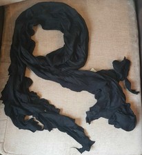 GOTH HIPPY BOHO BLACK raw edge