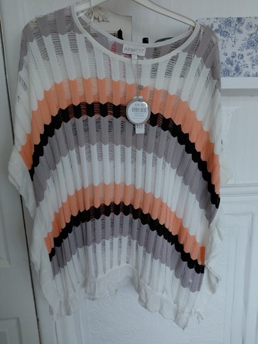 Apricot striped short sleeved - apricot,