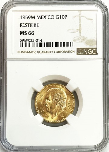 1959 gold mexico pesos - mexico,