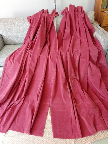 Vintage velour curtains dusky - velour,