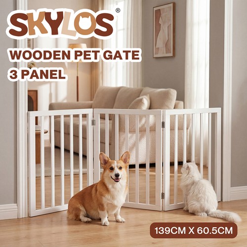 Skylos pet gate wooden dog - skylos,