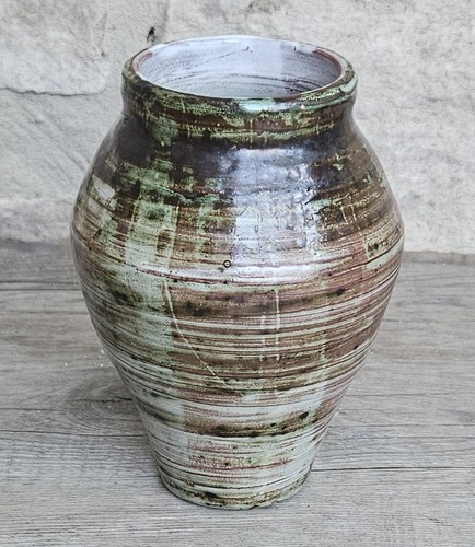 Stoneware vase 14cm tall hand - vase,