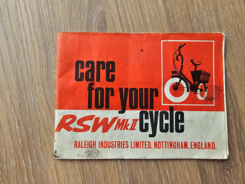 Raleigh rsw mkii manual - raleigh,