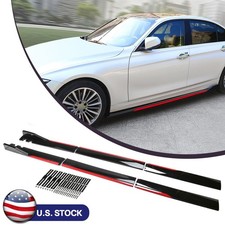 Gloss Black Side Skirt Splitter Spoiler Lip For BMW 3 Series E90 E91 E92 E93 BT