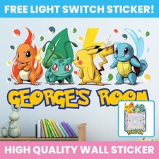 Pokemon wall sticker any - wall, name