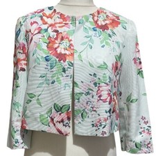Jacques Vert Womens Special Occasion Floral Jacket Size 14
