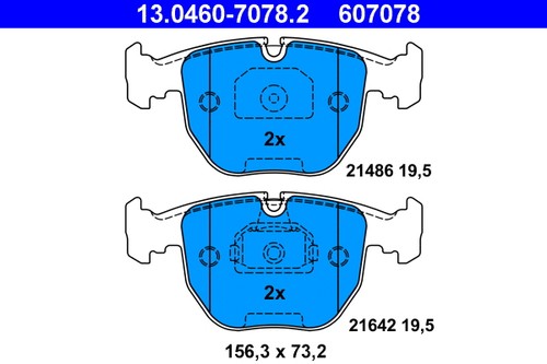 Front brake pad set - pad,