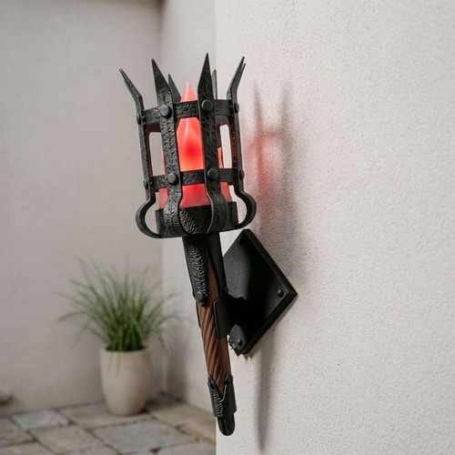 Retro medieval torch wall lamp - wall,