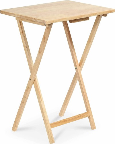 Folding snack table wooden - snack,